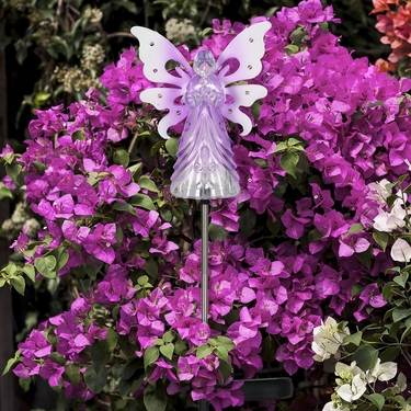 Solar Purple Angel Garden Stake - Click to enlarge