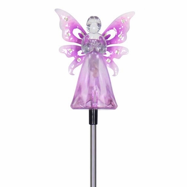 Solar Purple Angel w/LED Wings - Click to enlarge