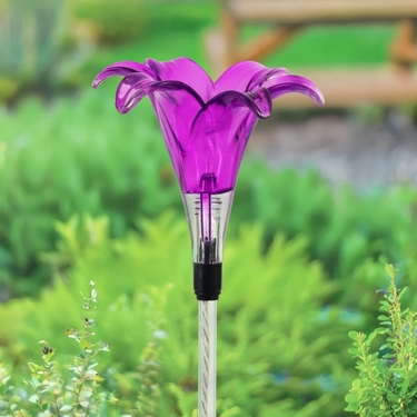 Solar Purple Lily Stake - Click to enlarge
