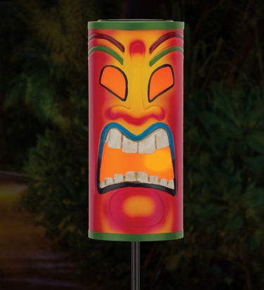 Solar Red Tiki Stakes (Set of 2) - Click to enlarge