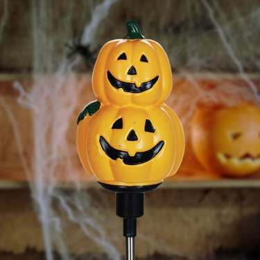 Solar Rotating Pumpkin Stake - Click to enlarge