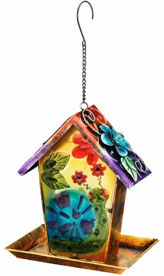 Solar Snail Lantern Bird Feeder - Click to enlarge