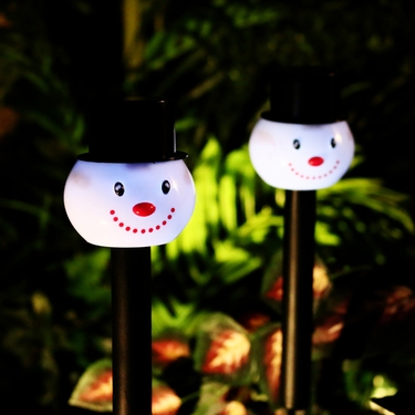 Solar Snowman Pathway Lights  (Set of 24) - Click to enlarge