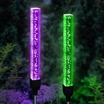 Solar Square Bubble Stakes (Set of 2) - Color Changing Solar Square Bubble Stakes (Set of 2) - Color Changing