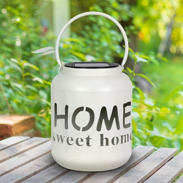 Solar Sweet Home Metal Lantern - Click to enlarge