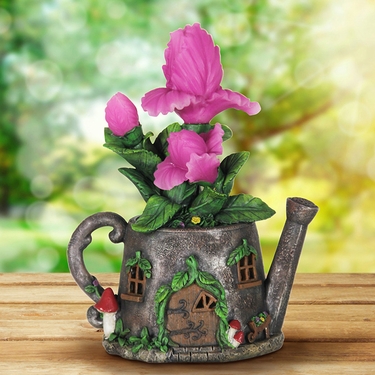 Solar Tea Kettle - Pink Flowers - Click to enlarge