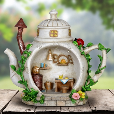 Solar Teapot Fairy House - Click to enlarge