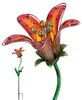 Solar Tiger Lily Stake - Red Glass