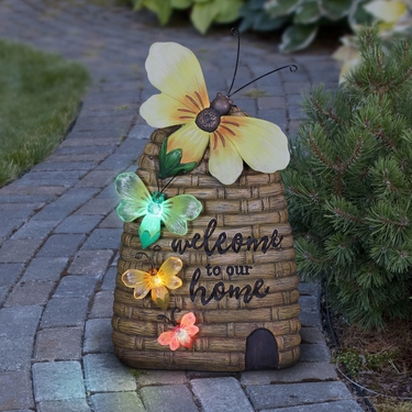 Solar Welcome Bee Hive - Click to enlarge