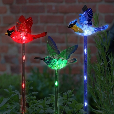 Solar WindyWing Bird Stakes (Set of 3) - Click to enlarge