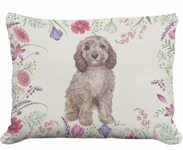 Spaniel on Meadow Outdoor Pillow - Click to enlarge