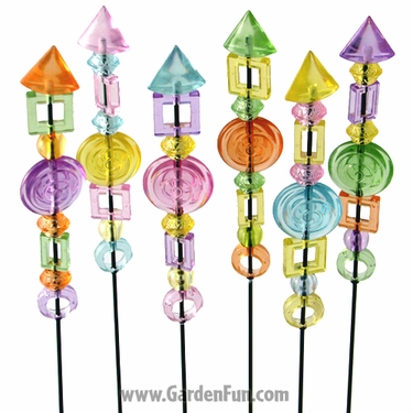 Sparkle Stix Garden Stakes (Set of 6) - Click to enlarge