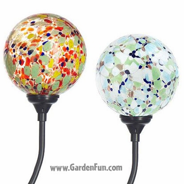 Speckled Solar Garden Globes (Set of 2) - Click to enlarge