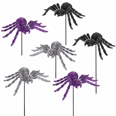 Spooky Spider Garden Stake (Set of 6) - Click to enlarge