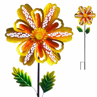 Spring Flower Garden Stake - Yellow - Click to enlarge