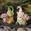 Spring Garden Gnomes with Planters (Set of 2)