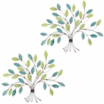 Spring Trees Metal Wall Decor (Set of 2)