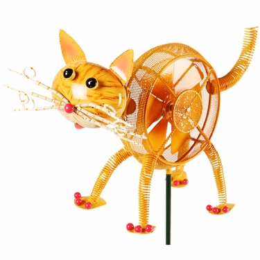Springee Spinners Cat Garden Stake - Click to enlarge
