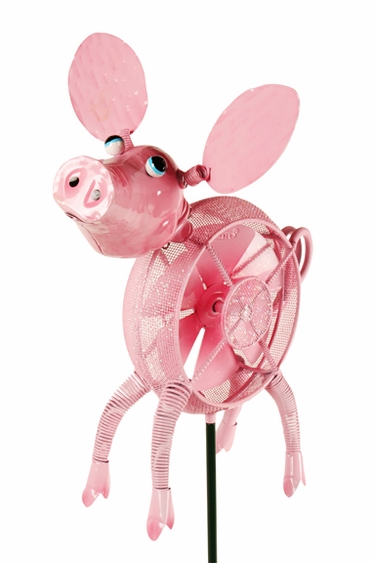 Springee Spinners Pig Garden Stake - Click to enlarge