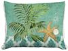 Starfish and Palm Outdoor Pillow