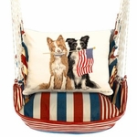 Stars & Stripes Patriotic Collies Hammock Chair Swing Set