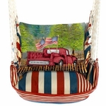 Stars & Stripes Patriotic Red Truck Hammock Chair Swing Set