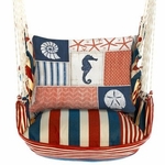 Stars & Stripes Seahorse Patchwork Hammock Chair Swing Set