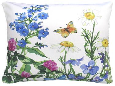 Summer Meadow II (on White) Outdoor Pillow - Click to enlarge