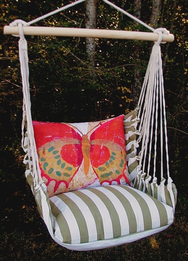 Summer Palms Paper Butterfly Hammock Chair Swing Set - Click to enlarge