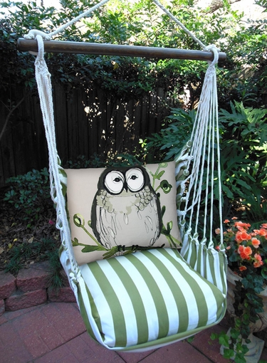 Summer Palms Chubby Owl Hammock Chair Swing Set - Click to enlarge