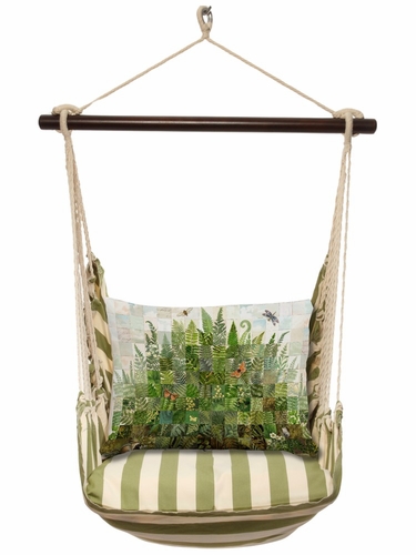 Summer Palms Fern Collage Hammock Chair Swing Set - Click to enlarge