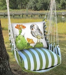 Summer Palms Owl on Cactus Hammock Chair Swing Set