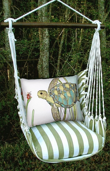 Summer Palms Sea Turtle Hammock Chair Swing Set - Click to enlarge