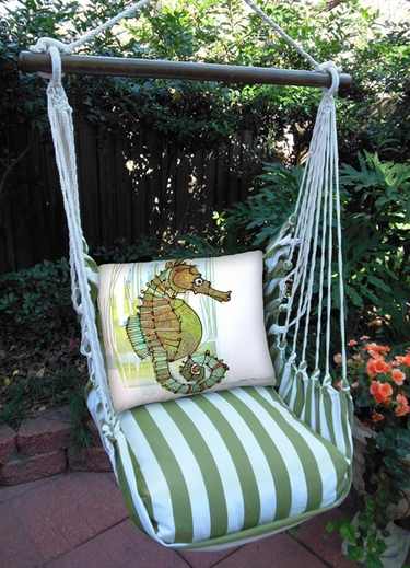 Summer Palms Seahorse in Marsh Hammock Chair Swing Set - Click to enlarge