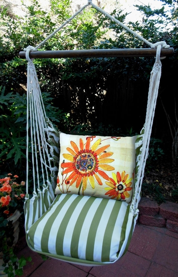 Summer Palms Sunflowers Hammock Chair Swing Set - Click to enlarge