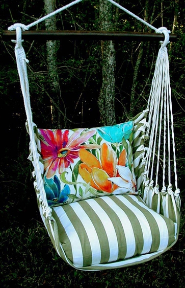 Summer Palms Tropical 1 Hammock Chair Swing Set - Click to enlarge