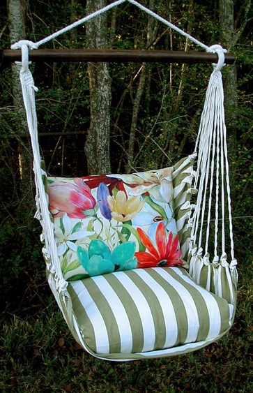 Summer Palms Tropical 2 Hammock Chair Swing Set - Click to enlarge