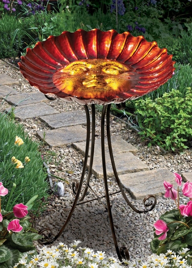 Sun Bird Bath w/Stand - Click to enlarge