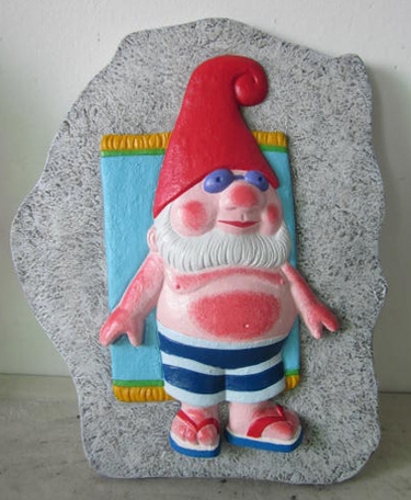 Sunbathing Gnome Stepping Stone - Click to enlarge