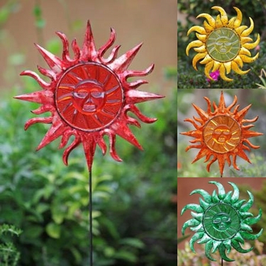 Sunface Garden Stakes (Set of 6) - Click to enlarge