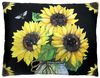 Sunflower Bunch w/Bee Outdoor Pillow