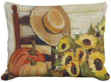 Sunflower Chair Outdoor Pillow - Click to enlarge