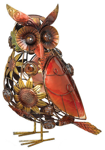 Sunflower Glass Owl Decor - Click to enlarge