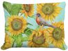 Sunflowers and Robin Outdoor Pillow