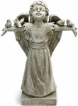 Surrendering Angel Statue with Birds