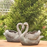 Magnesium Swan Planters (Set of 2)