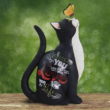 Sweet Cat Statue w/Butterfly - Click to enlarge