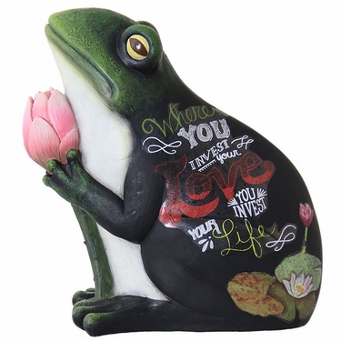 Sweet Frog Statue w/Tulip - Click to enlarge