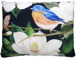 Sweet Magnolia w/Blue Bird Outdoor Pillow Sweet Magnolia w/Blue Bird Outdoor Pillow