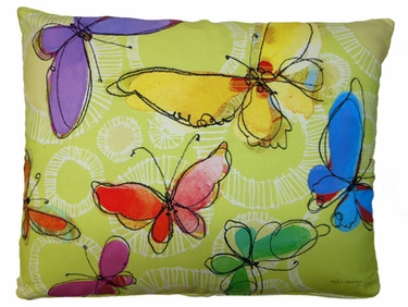 Swirly Butterflies Outdoor Pillow - Click to enlarge